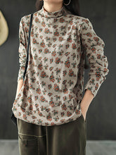 Retro Floral Bottoming Sweatshirt